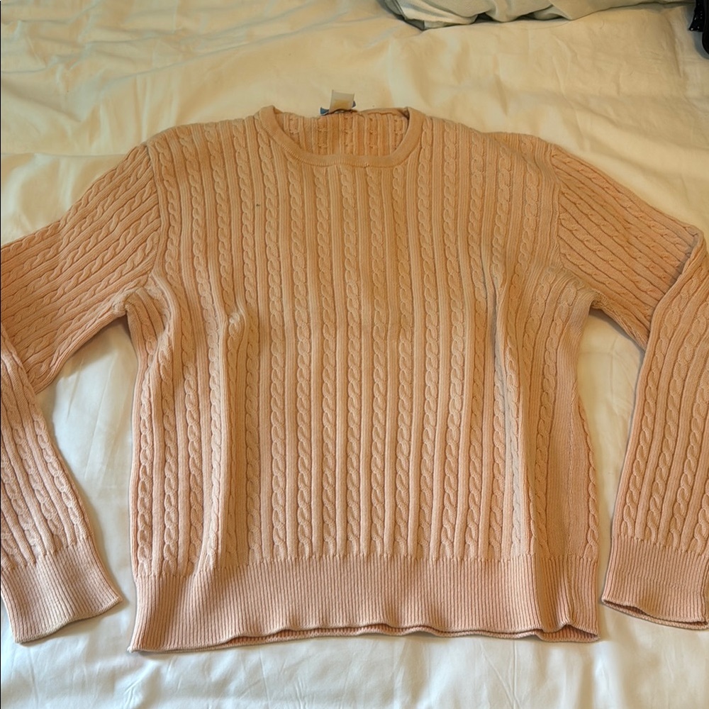 Brooks Brothers Women's Cable Knit Sweater - Light Pink